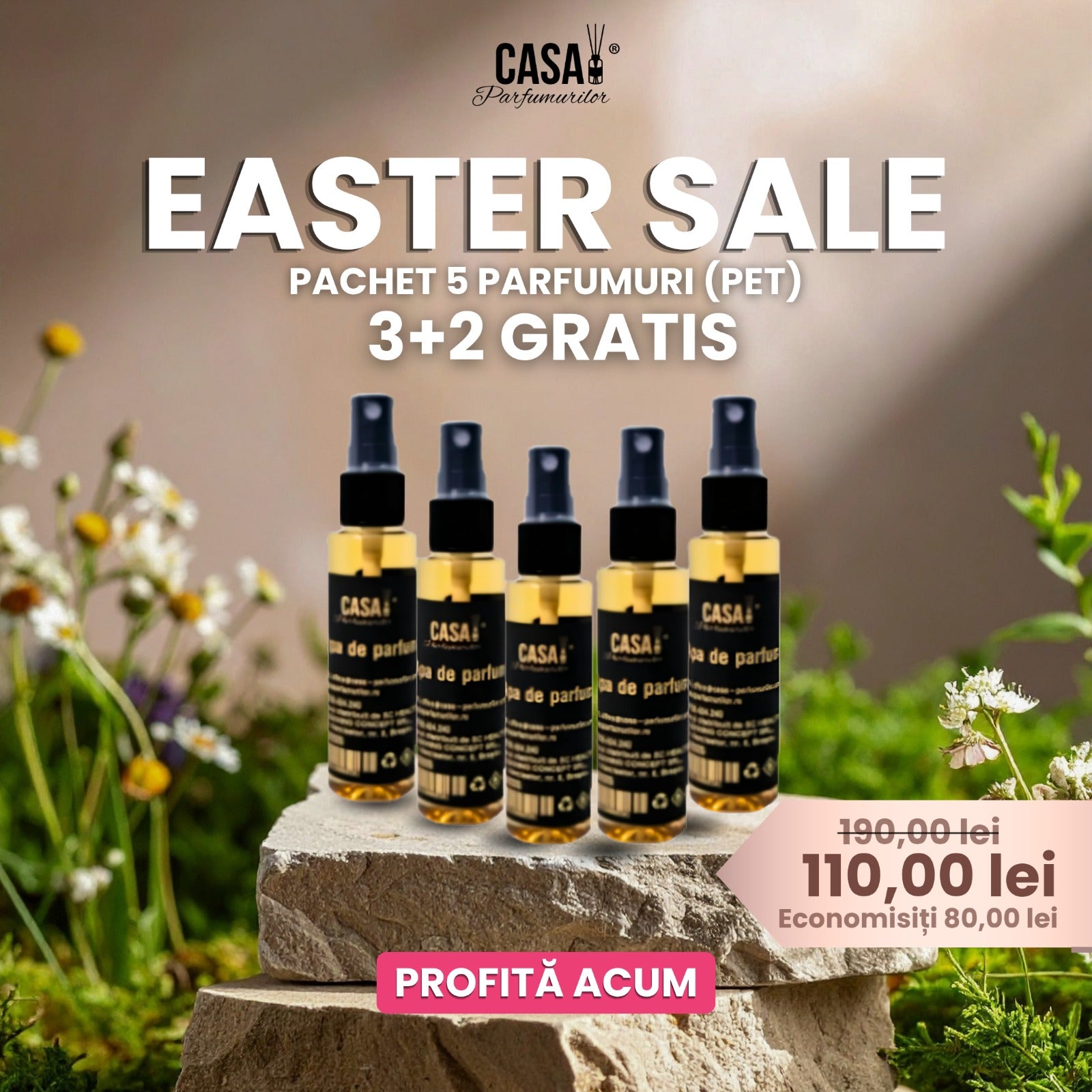 Pachet 3 Parfumuri de Corp + 2 GRATUIT - în ambalaj Pet